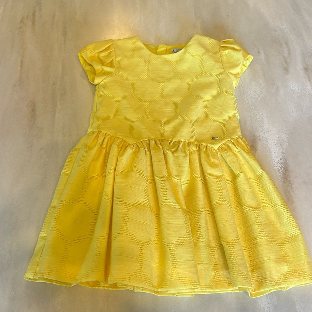 Mayoral Yellow Kids Casual Dress